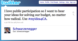 June Tweet Announcing #myidea4CA